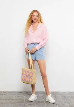 LC WAIKIKI Front Button Closure Embroidered Long Sleeve Poplin Women's Shirt -LC WAIKIKI popular shop lc waikiki 0610 6375726 2