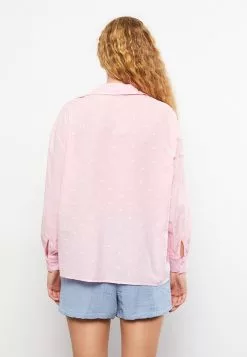 LC WAIKIKI Front Button Closure Embroidered Long Sleeve Poplin Women's Shirt -LC WAIKIKI popular shop lc waikiki 0611 6375726 4