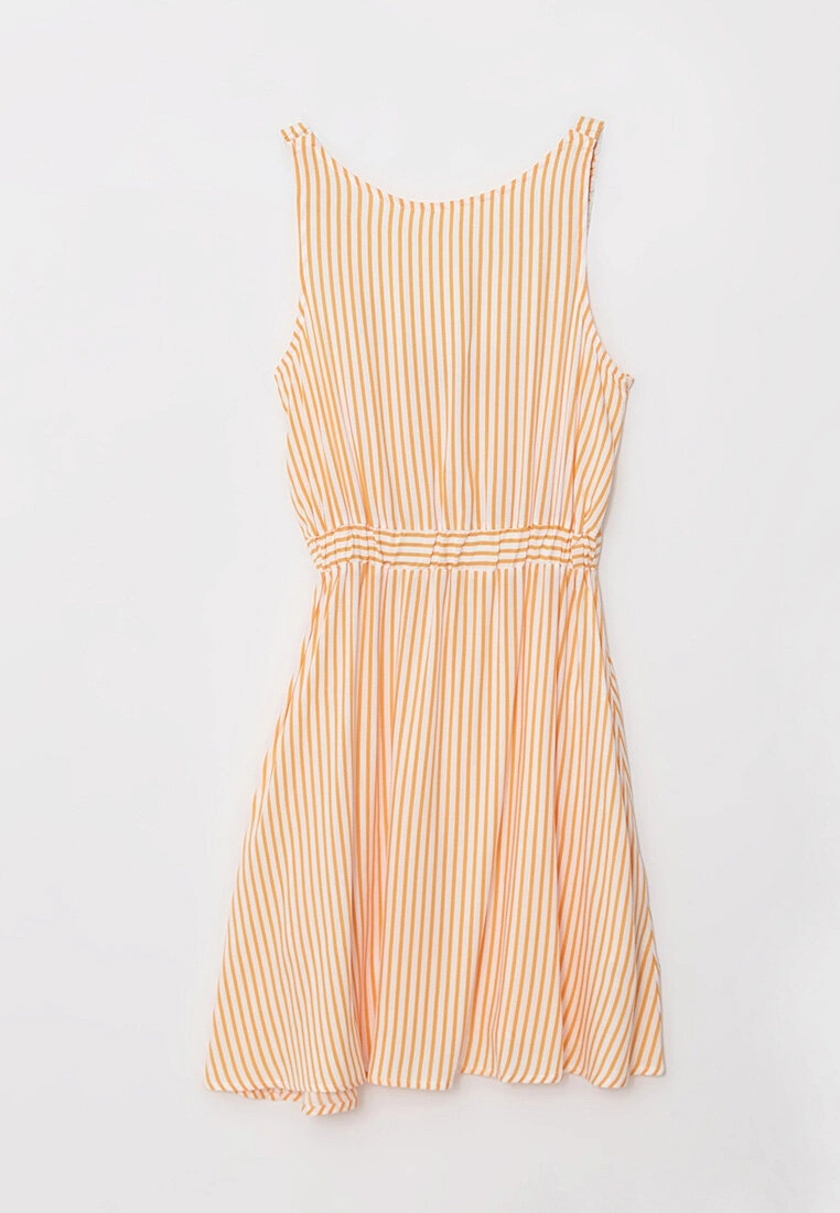 LC WAIKIKI Boat Neck Striped Sleeveless Poplin Women's Dress 8 LC WAIKIKI Boat Neck Striped Sleeveless Poplin Women's Dress - Image 6