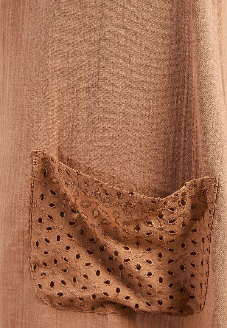 LC WAIKIKI Crew Neck Embroidered Sleeveless Cotton Women's Dress 6 LC WAIKIKI Crew Neck Embroidered Sleeveless Cotton Women's Dress - Image 4