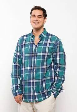 LC WAIKIKI Regular Fit Long Sleeve Plaid Poplin Men's Shirt -LC WAIKIKI popular shop lc waikiki 0632 4633236 2