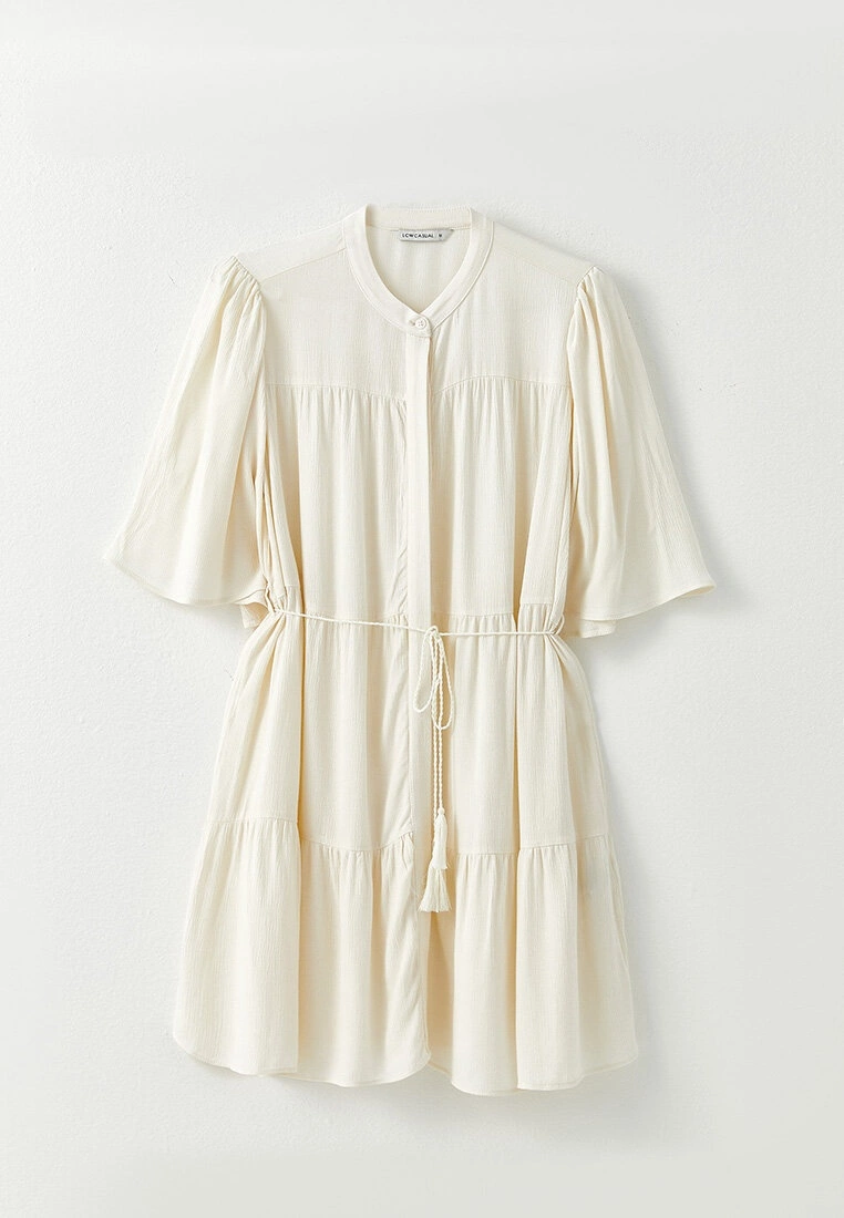 LC WAIKIKI Crew Neck Straight Short Sleeve Viscose Women's Dress 3 LC WAIKIKI Crew Neck Straight Short Sleeve Viscose Women's Dress