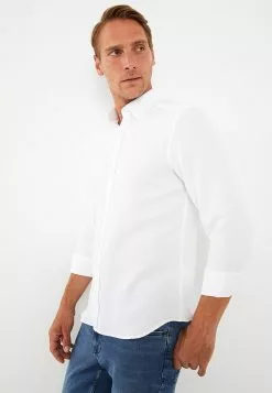 LC WAIKIKI Slim Fit Long Sleeve Dobby Men's Shirt -LC WAIKIKI popular shop lc waikiki 0653 1733236 2