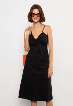 LC WAIKIKI Heart Collar Straight Strap Poplin Women's Dress -LC WAIKIKI popular shop lc waikiki 0654 2633236 2