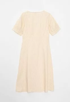 LC WAIKIKI V-Neck Striped Short Sleeve Poplin Women's Dress -LC WAIKIKI popular shop lc waikiki 0661 7375726 7