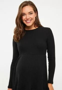LC WAIKIKI Crew Neck Straight Long Sleeve Maternity Dress -LC WAIKIKI popular shop lc waikiki 0665 1533236 3