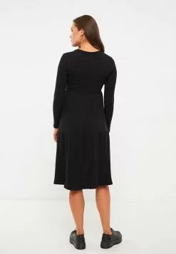LC WAIKIKI Crew Neck Straight Long Sleeve Maternity Dress -LC WAIKIKI popular shop lc waikiki 0665 1533236 5