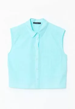 LC WAIKIKI Front Button Closure Plain Sleeveless Poplin Women's Shirt -LC WAIKIKI popular shop lc waikiki 0670 1813236 6