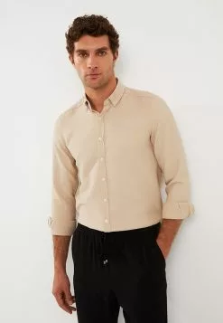 LC WAIKIKI Slim Fit Long Sleeve Dobby Men's Shirt -LC WAIKIKI popular shop lc waikiki 0671 6733236 2