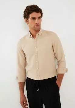 LC WAIKIKI Slim Fit Long Sleeve Dobby Men's Shirt -LC WAIKIKI popular shop lc waikiki 0671 6733236 3