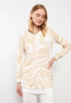 LC WAIKIKI Crew Neck Patterned Long Sleeve Women's Tunic -LC WAIKIKI popular shop lc waikiki 0814 3629726 2