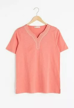 LC WAIKIKI V Neck Embroidered Short Sleeve Cotton Women's Blouse -LC WAIKIKI popular shop lc waikiki 0842 7135226 3