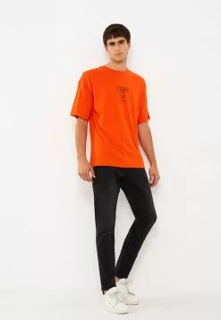 LC WAIKIKI Oversize Crew Neck Short Sleeved Printed Combed Cotton Men's T-Shirt -LC WAIKIKI popular shop lc waikiki 0896 4557236 2