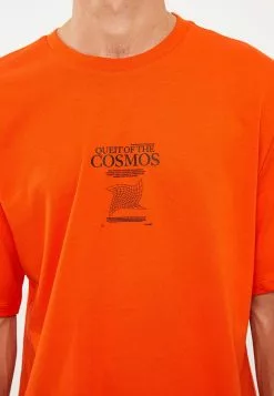 LC WAIKIKI Oversize Crew Neck Short Sleeved Printed Combed Cotton Men's T-Shirt -LC WAIKIKI popular shop lc waikiki 0897 4557236 5