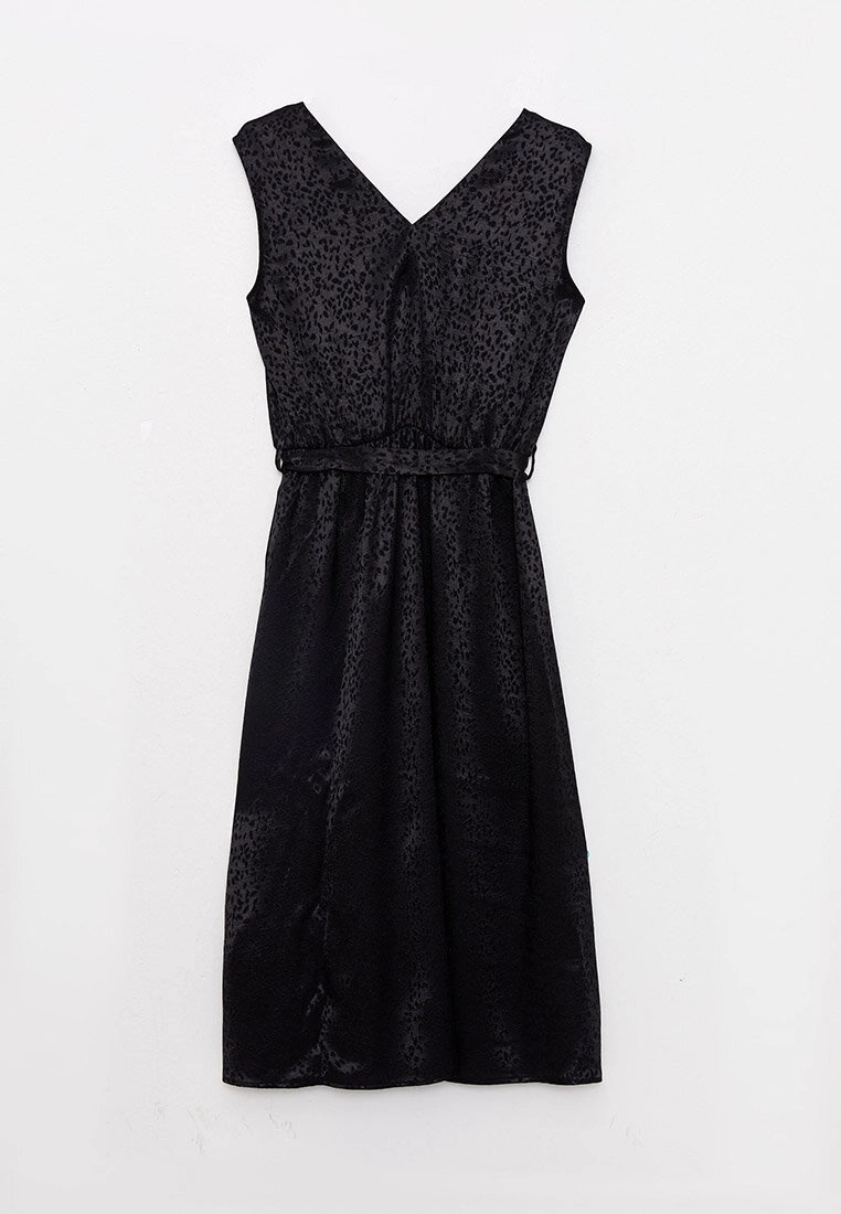 LC WAIKIKI Double Breasted Neck Patterned Sleeveless Satin Women's Dress 8 LC WAIKIKI Double Breasted Neck Patterned Sleeveless Satin Women's Dress - Image 6