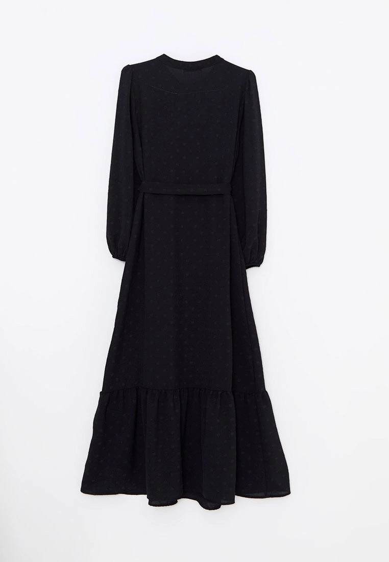 LC WAIKIKI Crew Neck Polka Dot Long Sleeve Women's Dress 3 LC WAIKIKI Crew Neck Polka Dot Long Sleeve Women's Dress