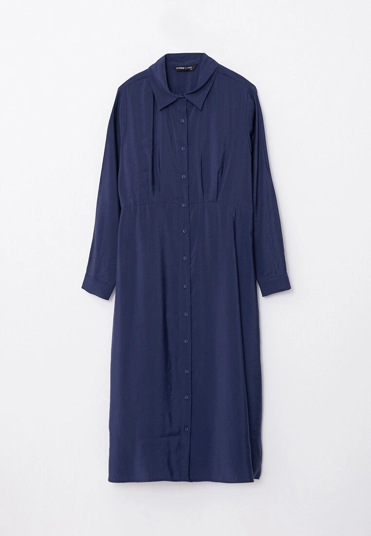 LC WAIKIKI Shirt Neck Regular Long Sleeve Tencel Women's Dress 8 LC WAIKIKI Shirt Neck Regular Long Sleeve Tencel Women's Dress - Image 6