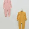 LC WAIKIKI Crew Neck Long Sleeve Basic Cotton Baby Girl Rompers 2 Pack -LC WAIKIKI popular shop lc waikiki 0972 3464936 1