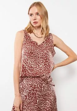 LC WAIKIKI V-Neck Patterned Sleeveless Women's Blouse