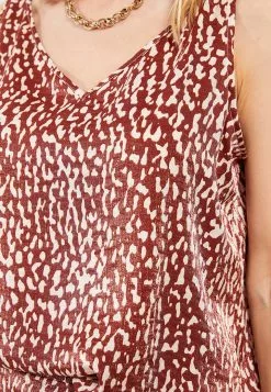 LC WAIKIKI V-Neck Patterned Sleeveless Women's Blouse -LC WAIKIKI popular shop lc waikiki 1157 3719726 4