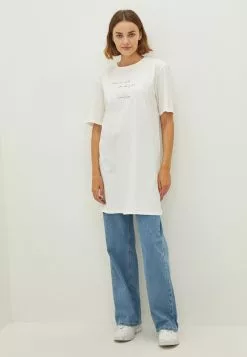 LC WAIKIKI MODEST Crew Neck Printed Cotton Tunic -LC WAIKIKI popular shop lc waikiki 1163 4012206 4