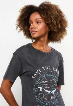 LC WAIKIKI Crew Neck Printed Short Sleeve Cotton Women's T-Shirt -LC WAIKIKI popular shop lc waikiki 1231 5429726 3