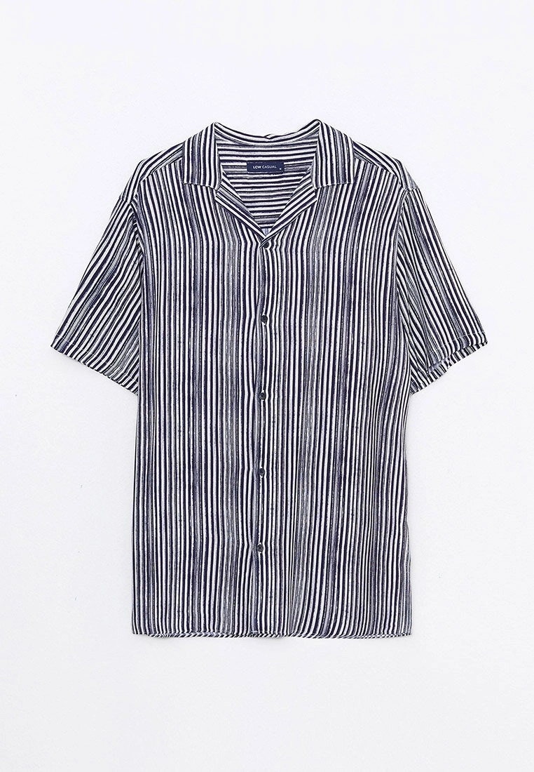LC WAIKIKI Regular Fit Short Sleeve Striped Men's Shirt 8 LC WAIKIKI Regular Fit Short Sleeve Striped Men's Shirt - Image 6