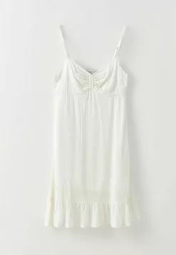 LC WAIKIKI Heart Collar Self Patterned Strap Poplin Women's Dress -LC WAIKIKI popular shop lc waikiki 1238 6865726 6