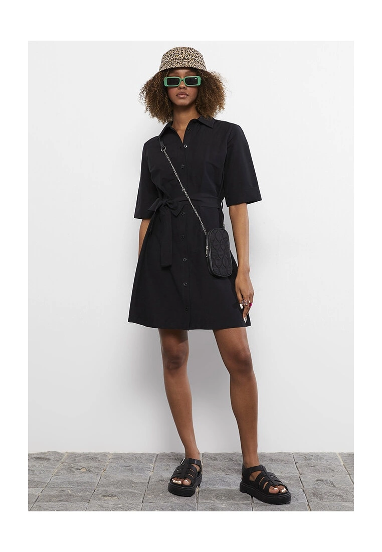 LC WAIKIKI Collared Poplin Women's Shirt Dress 6 LC WAIKIKI Collared Poplin Women's Shirt Dress - Image 4