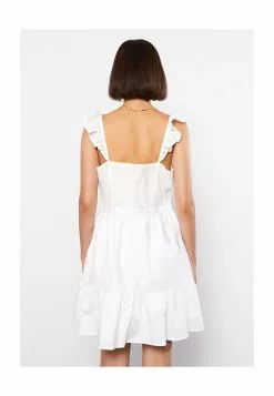 LC WAIKIKI Ruffled Strap Poplin Women's Dress -LC WAIKIKI popular shop lc waikiki 1247 9116526 2