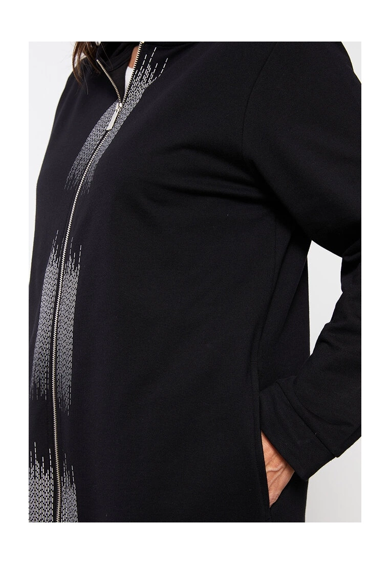 LC WAIKIKI Hooded Patterned Long Sleeve Women's Sports Cardigan 5 LC WAIKIKI Hooded Patterned Long Sleeve Women's Sports Cardigan - Image 3