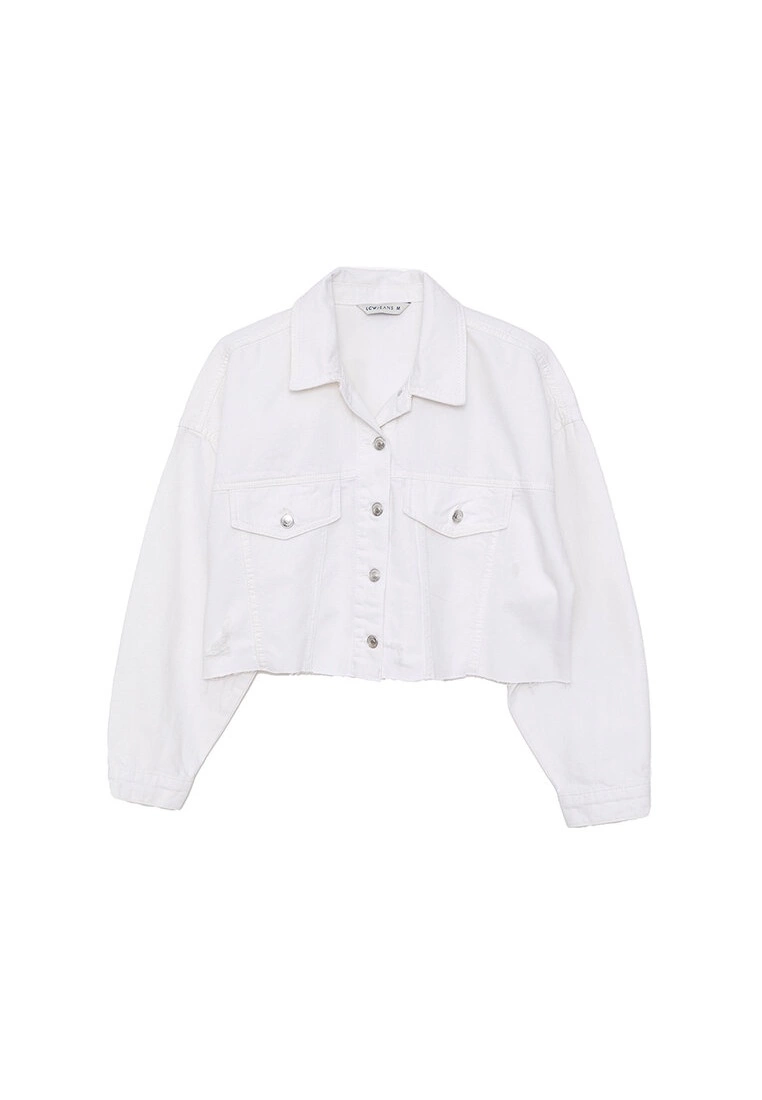 LC WAIKIKI Women's Cut-Off Denim Jacket 7 LC WAIKIKI Women's Cut-Off Denim Jacket - Image 5