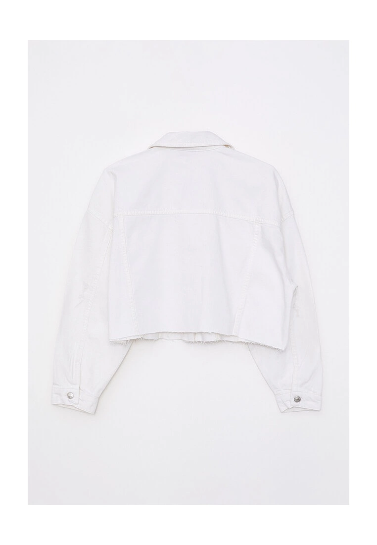 LC WAIKIKI Women's Cut-Off Denim Jacket 8 LC WAIKIKI Women's Cut-Off Denim Jacket - Image 6