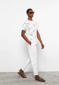 LC WAIKIKI Crew Neck Short Sleeve Patterned Combed Cotton Men's T-Shirt