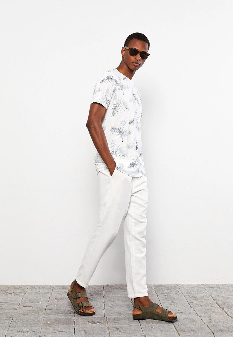 LC WAIKIKI Crew Neck Short Sleeve Patterned Combed Cotton Men's T-Shirt 4 LC WAIKIKI Crew Neck Short Sleeve Patterned Combed Cotton Men's T-Shirt - Image 2