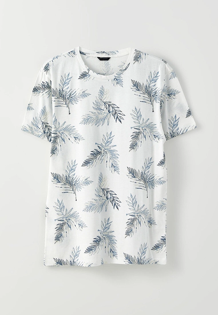 LC WAIKIKI Crew Neck Short Sleeve Patterned Combed Cotton Men's T-Shirt 8 LC WAIKIKI Crew Neck Short Sleeve Patterned Combed Cotton Men's T-Shirt - Image 6