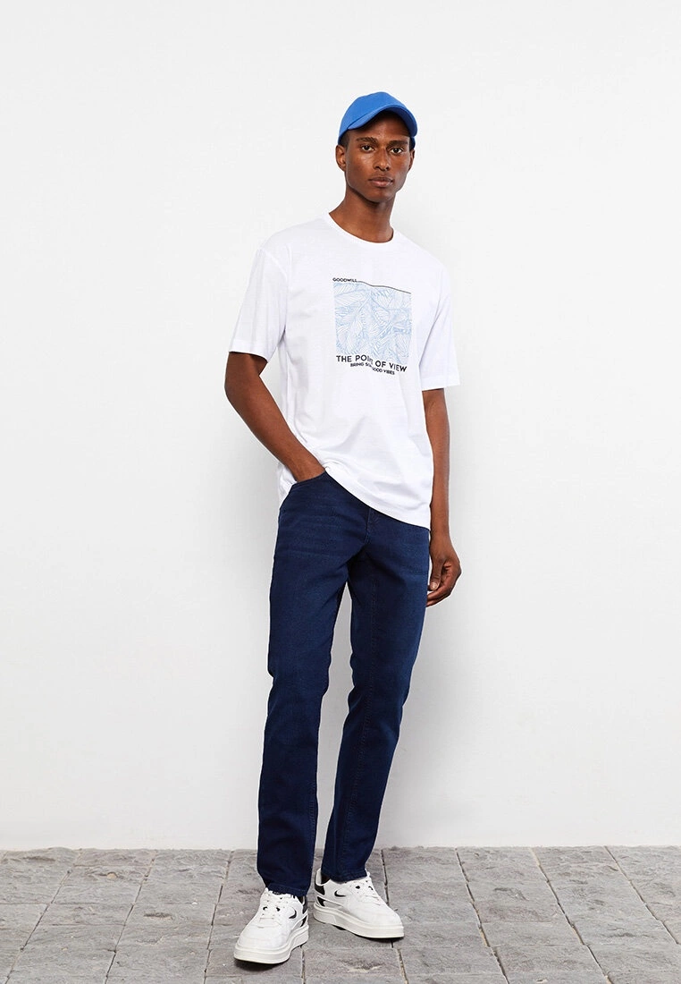 LC WAIKIKI Crew Neck Short Sleeve Printed Combed Cotton Men's T-Shirt 4 LC WAIKIKI Crew Neck Short Sleeve Printed Combed Cotton Men's T-Shirt - Image 2