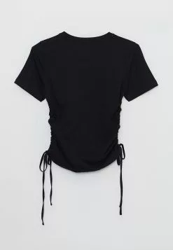 LC WAIKIKI Crew Neck Straight Short Sleeve Crop Cotton Women's T-Shirt -LC WAIKIKI popular shop lc waikiki 1263 8262236 6