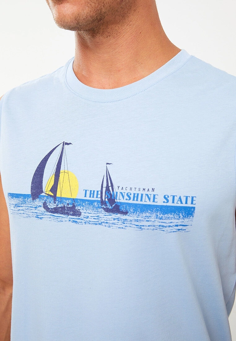 LC WAIKIKI Crew Neck Sleeveless Printed Combed Cotton Men's Athlete 6 LC WAIKIKI Crew Neck Sleeveless Printed Combed Cotton Men's Athlete - Image 4