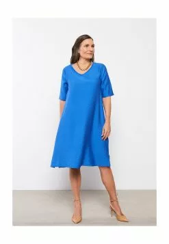 LC WAIKIKI V Neck Straight Short Sleeve A-Cut Women Dress -LC WAIKIKI popular shop lc waikiki 1267 0223526 4