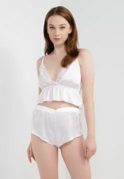 LC WAIKIKI Lace Strap Satin Pajamas Set