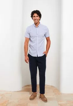 LC WAIKIKI Slim Fit Short Sleeve Patterned Poplin Men's Shirt -LC WAIKIKI popular shop lc waikiki 1274 0909726 2