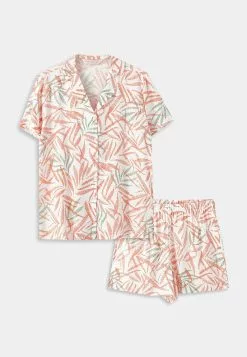 LC WAIKIKI Shirt Collar Patterned Short Sleeve Viscose Women's Pajamas Set -LC WAIKIKI popular shop lc waikiki 1294 7619726 6