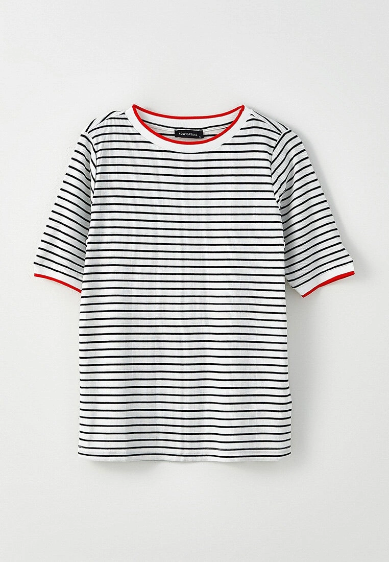 LC WAIKIKI Crew Neck Striped Short Sleeve Women's T-Shirt 8 LC WAIKIKI Crew Neck Striped Short Sleeve Women's T-Shirt - Image 6