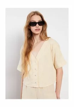 LC WAIKIKI V Neck Straight Short Sleeve Women Blouse 10 LC WAIKIKI V Neck Straight Short Sleeve Women Blouse -LC WAIKIKI popular shop lc waikiki 1300 0106526 3