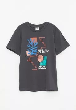 LC WAIKIKI Crew Neck Printed Short Sleeve Cotton Boy T-Shirt