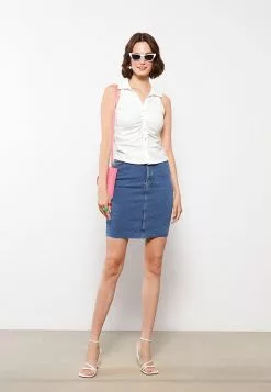 LC WAIKIKI Shirt Collar Self Patterned Sleeveless Women's Blouse 11 LC WAIKIKI Shirt Collar Self Patterned Sleeveless Women's Blouse -LC WAIKIKI popular shop lc waikiki 1329 4662236 3