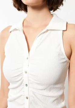 LC WAIKIKI Shirt Collar Self Patterned Sleeveless Women's Blouse 12 LC WAIKIKI Shirt Collar Self Patterned Sleeveless Women's Blouse -LC WAIKIKI popular shop lc waikiki 1329 4662236 4