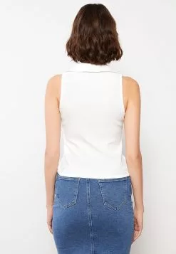 LC WAIKIKI Shirt Collar Self Patterned Sleeveless Women's Blouse 13 LC WAIKIKI Shirt Collar Self Patterned Sleeveless Women's Blouse -LC WAIKIKI popular shop lc waikiki 1329 4662236 5