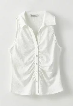 LC WAIKIKI Shirt Collar Self Patterned Sleeveless Women's Blouse 14 LC WAIKIKI Shirt Collar Self Patterned Sleeveless Women's Blouse -LC WAIKIKI popular shop lc waikiki 1329 4662236 6